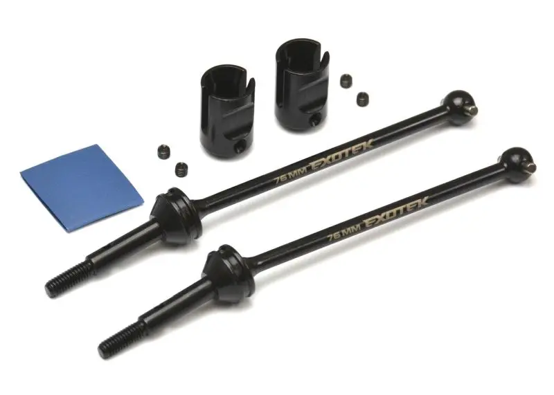 Exotek Racing - Traxxas Slash Modified / Slash Rear Hd Steel Cvd Axle Set 76Mm, V3 2.5Mm Pins 1