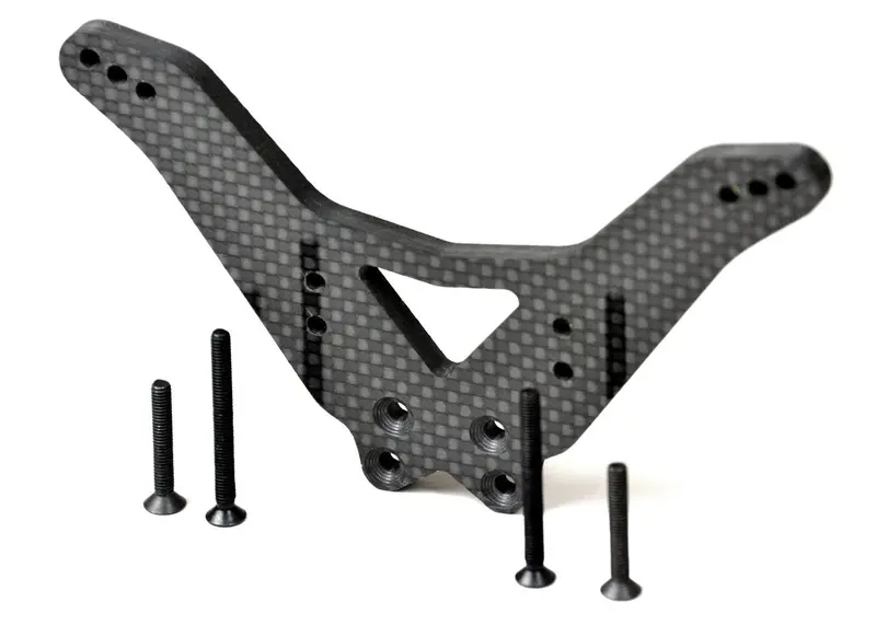 Exotek Racing - Xt2 4Mm Carbon Rear Tower, For Laydown Gearbox 1