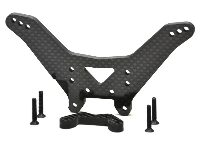 Exotek Racing - Xt2 4Mm Carbon Rear Tower, For Stand Up Gearbox, With Spacer 1