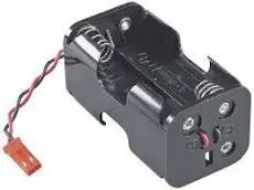 Futaba - Aa Battery Holder Receiver Box, 4-Cell W/ Male Red Bec Connector 1