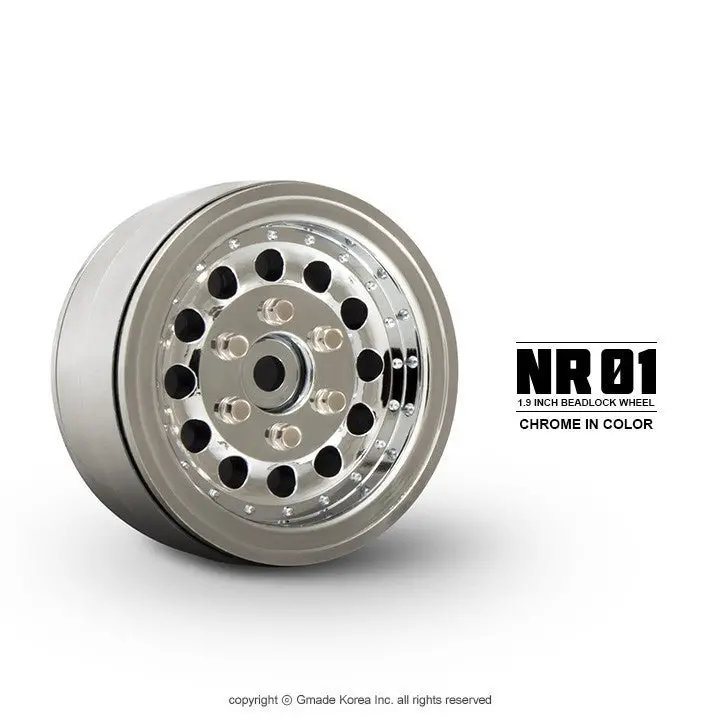 Gmade - 1.9 Nr01 Beadlock Wheels (Chrome) (2) 1