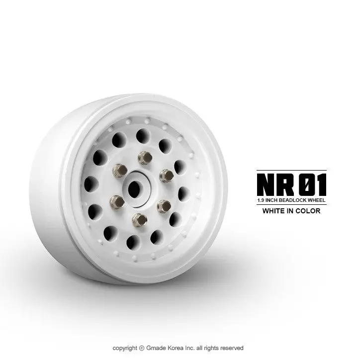 Gmade - 1.9 Nr01 Beadlock Wheels (White) (2) 1