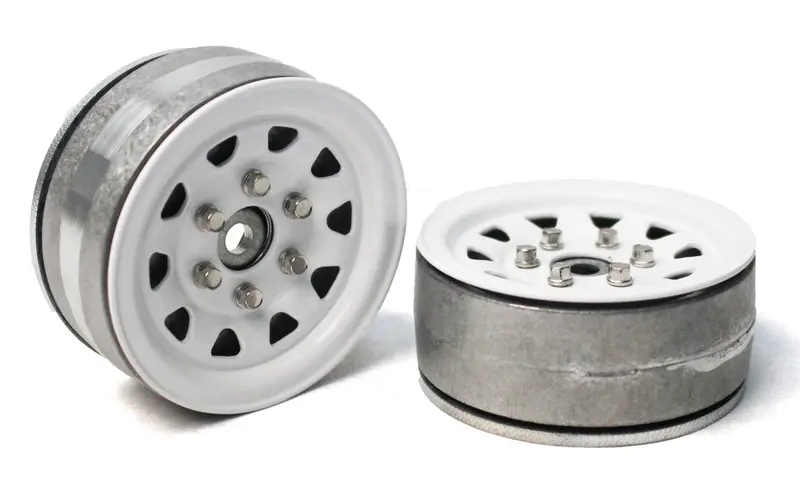 Gmade - 1.9" Sr04 Beadlock Wheels (Gloss White) (2) 1