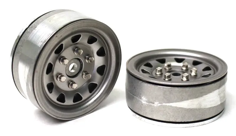 Gmade - 1.9 Sr04 Beadlock Wheels (Uncoated Silver) (2) 1