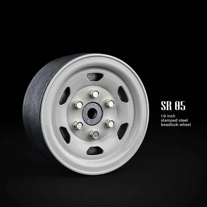 Gmade - 1.9 Sr05 Beadlock Wheels (Gloss White) (2) 1