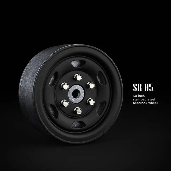 Gmade - 1.9 Sr05 Beadlock Wheels (Matt Black) (2) 1