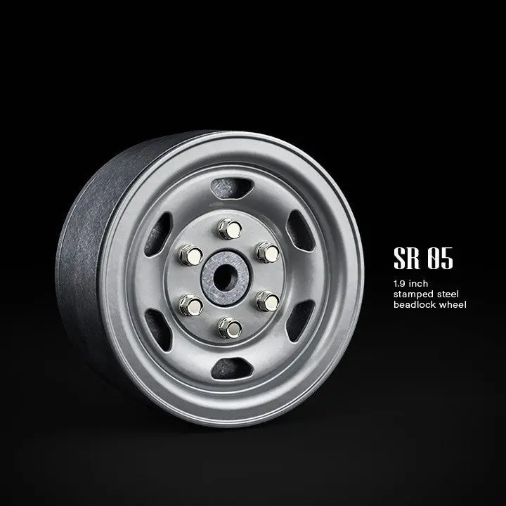 Gmade - 1.9 Sr05 Beadlock Wheels (Semigloss Silver) (2) 1