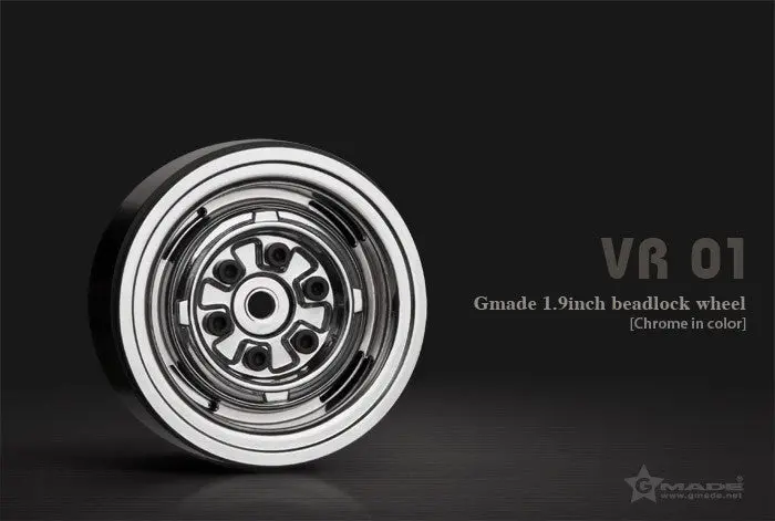 Gmade - 1.9 Vr01 Beadlock Wheels (Chrome) (2) 1