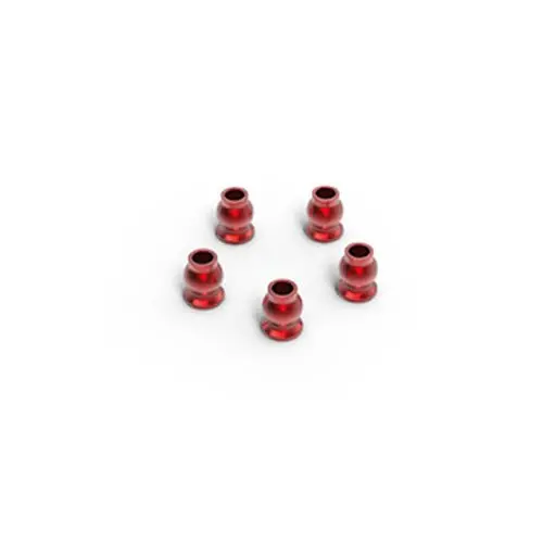 Gmade - Gmade Aluminum Shock End Ball, 5.8X7.3Mm, Red, 5 Pack 1