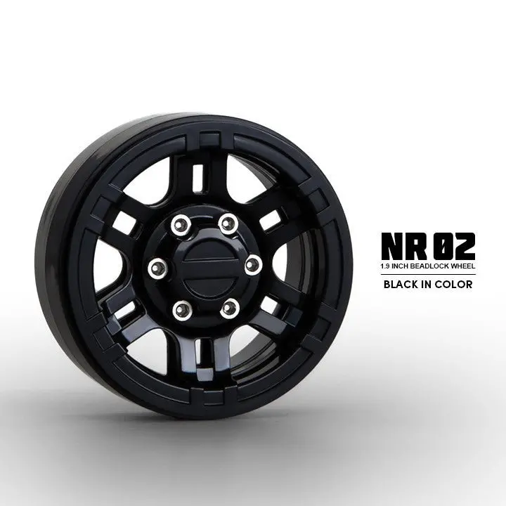 Gmade - Nr02 1.9" Beadlock Wheels Black (2) 1