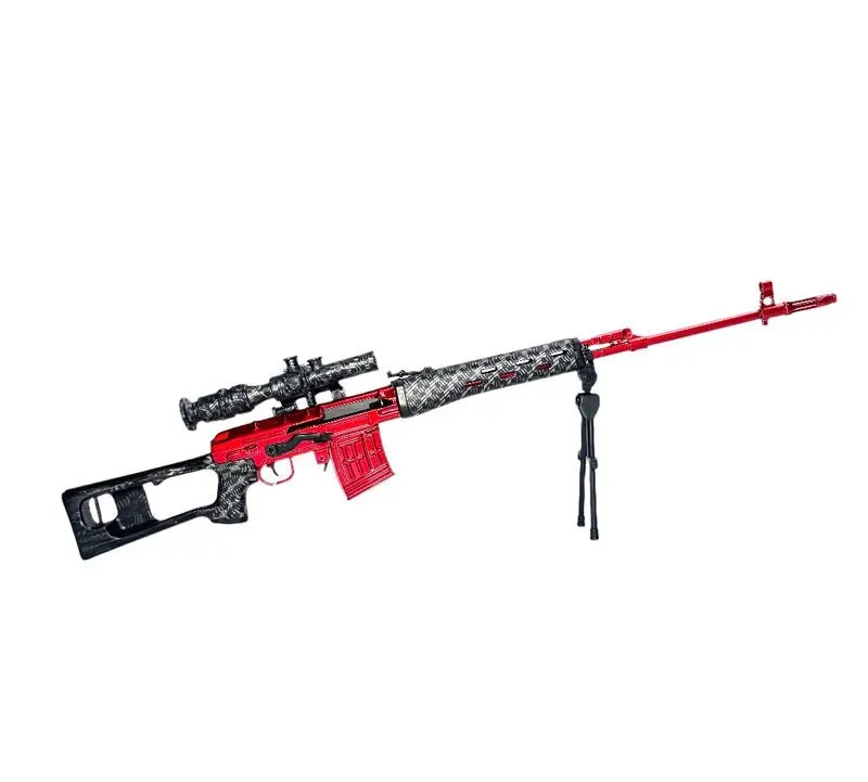 Goatguns - 1/4 Scale Die Cast Metal Special Edition "Red Team" Svd Sniper Rifle Model. 1