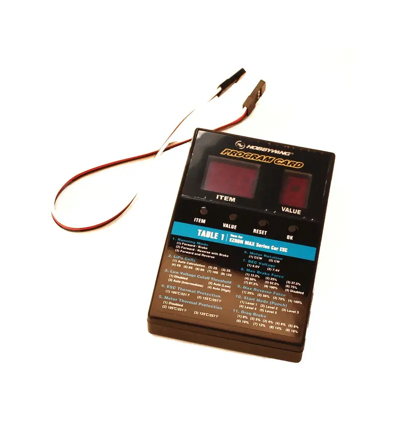 Hobbywing - Led Program Card - General Use For Cars, Boats, And Air Use 1