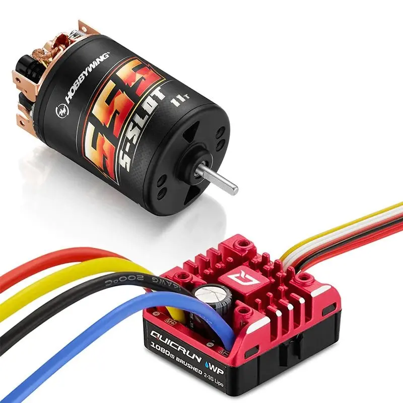 Hobbywing - Quicrun 1080 G2 Esc With Brushed 555, 11T Motor Combo 1