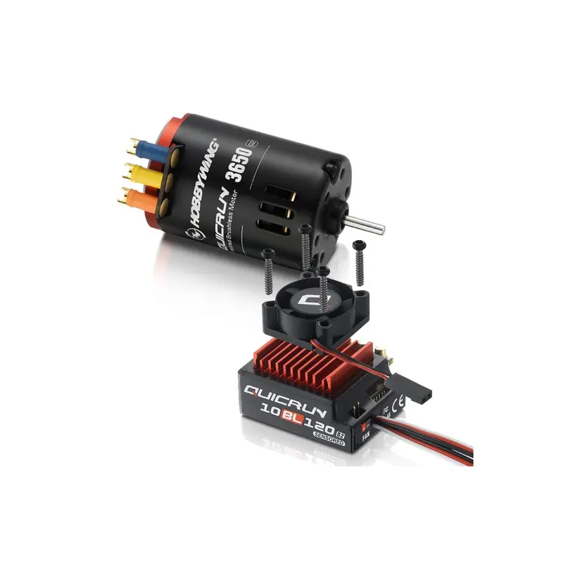 Hobbywing - Quicrun 10Bl120 Sensored G2 Esc + 3650 Sl 10.5T G2 Motor Combo 1