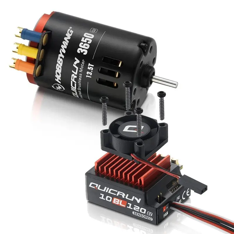 Hobbywing - Quicrun 10Bl120 Sensored G2 Esc + 3650 Sl 13.5T G2 Motor Combo 1