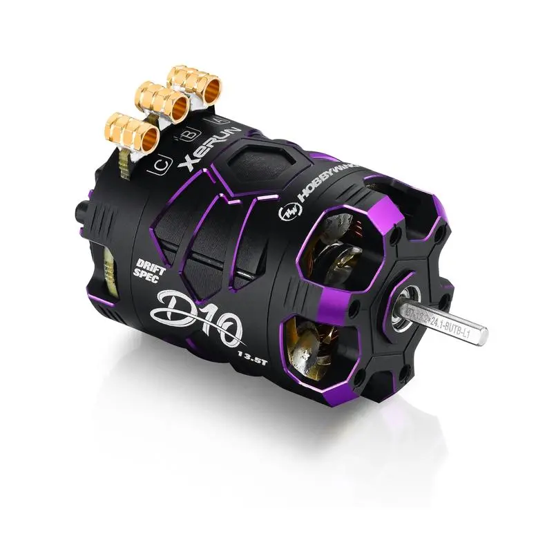 Hobbywing - Xerun D10 Brushless Drift Motor - 13.5T, 2900Kv, Spirit Edition (Purple) 1
