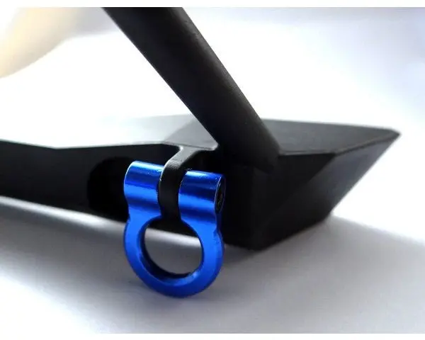 Hot Racing - 1/10 Scale Aluminum Blue Tow Shackle D-Rings (4) 1