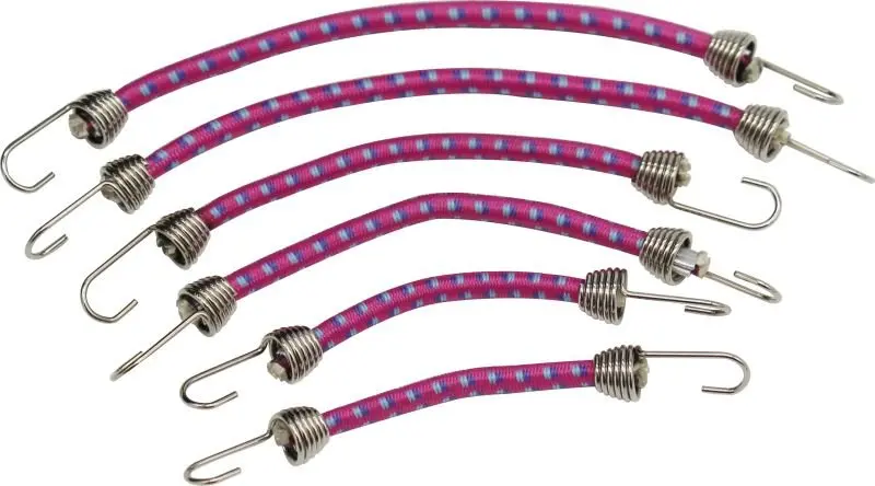 Hot Racing - 1/10 Scale Bungee Cord Set, Purple W/ Blue, 6Pcs 1