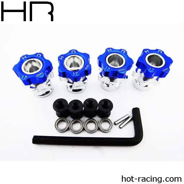 Hot Racing - 17Mm Wide +5Mm Wheel Hubs With Bearings 1