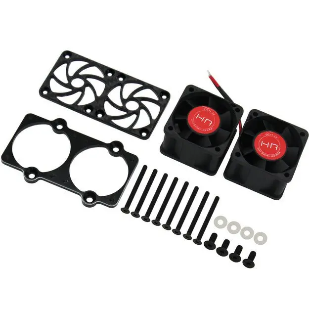 Hot Racing - 3 Cell Twin 40Mm Twister Motor Cooling Fan Kit, For 1/5 Arrma 1