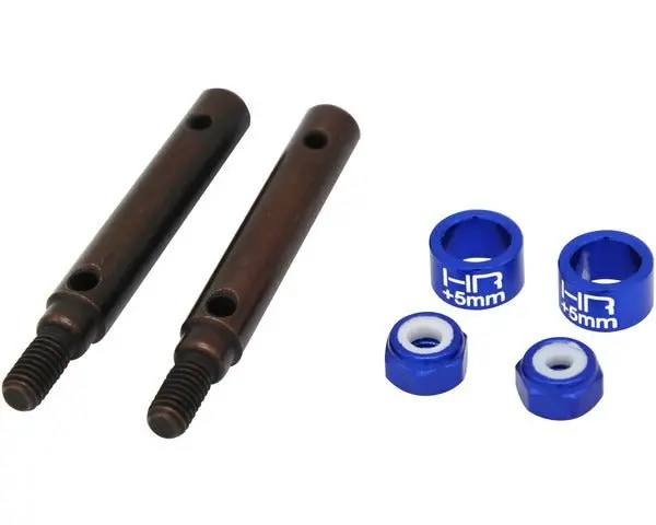 Hot Racing - +5Mm S2 Spring Steel Portal Drive Stub Axles, For Traxxas Trx-4 1