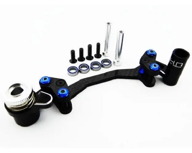 Hot Racing - Adjustable Aluminum Steering Bellcrank And Servo Saver, 1/10Th Scale Axial Yeti Kit Or Yeti Rtr 1