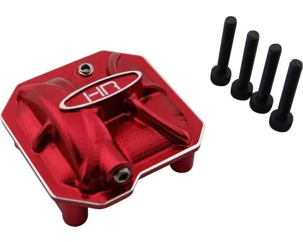 Hot Racing - Aluminum Ar44 Axle Differential Covers, Red, For Axial Scx Ii 1