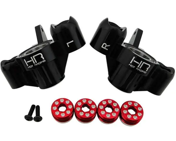 Hot Racing - Aluminum Axle Carriers With Bearings, Black, For Arrma Kraton Outcast 1