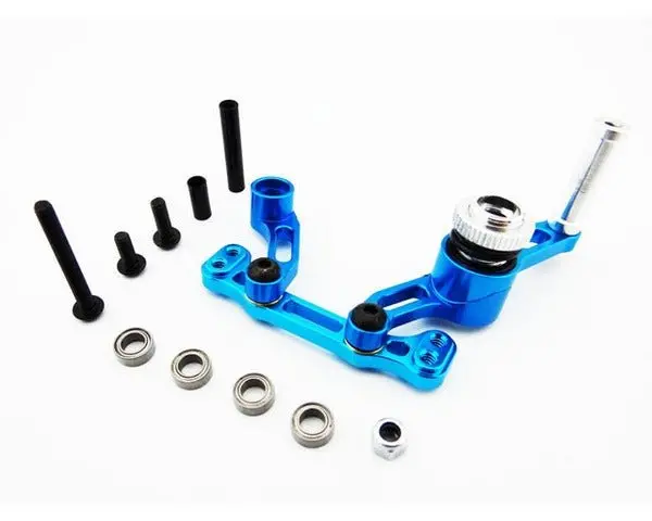 Hot Racing - Aluminum Bellcrank Steering Saver W/ Bearings, Blue, For Ecx 2Wd Vehicles 1