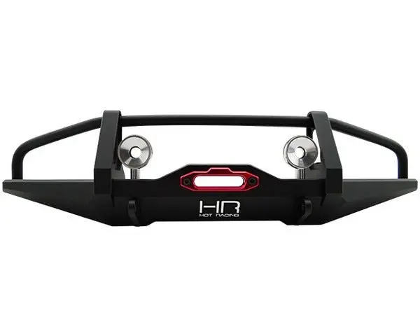 Hot Racing - Aluminum Front Bumper W/ Winch Mount Light Buckets, Fairlead, For Traxxas Trx-4 / Axial Scx10 Ii 1