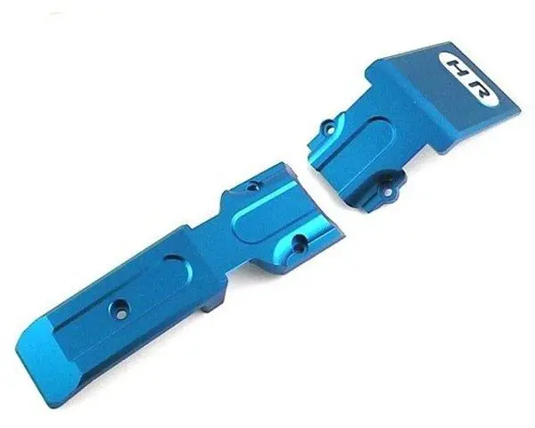 Hot Racing - Aluminum Front Skid Plate (Blue), For Traxxas Revo Or Slayer 1