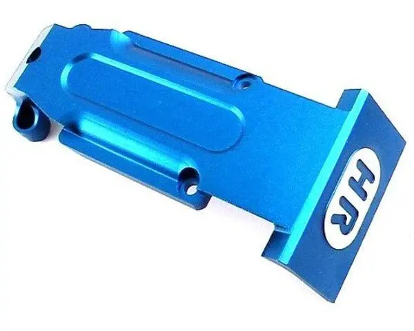 Hot Racing - Aluminum Rear Skid Plate, (Blue) For Traxxas Revo And Slayer 1