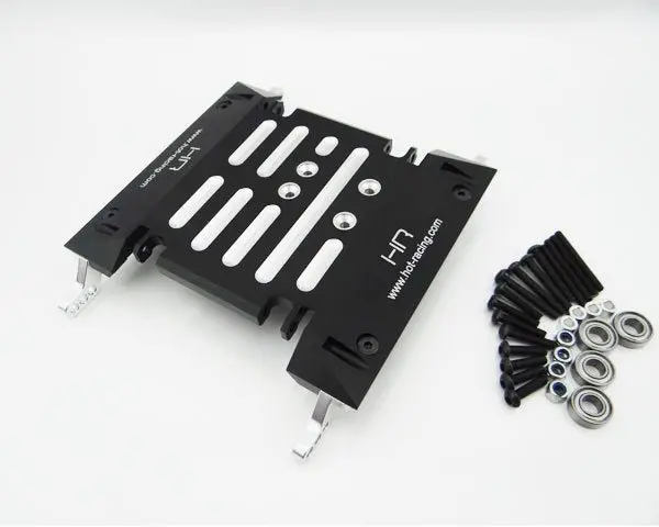 Hot Racing - Aluminum Skid Plate With Four Link Adjustment Tabs And Skid Bearings 1