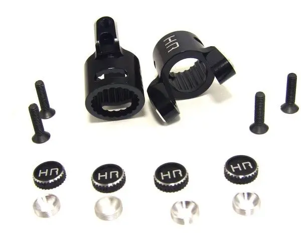 Hot Racing - Black Aluminum C-Hubs, For Axial Xr10, Wraith 1