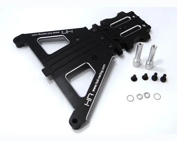 Hot Racing - Black Aluminum Front Bulkhead For Traxxas 1/10 Rally 4X4 And Slash 4X4 Lcg 1