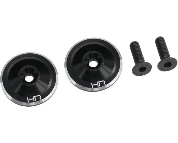Hot Racing - Black Large Wing Buttons, Aluminum (2Pcs) 1