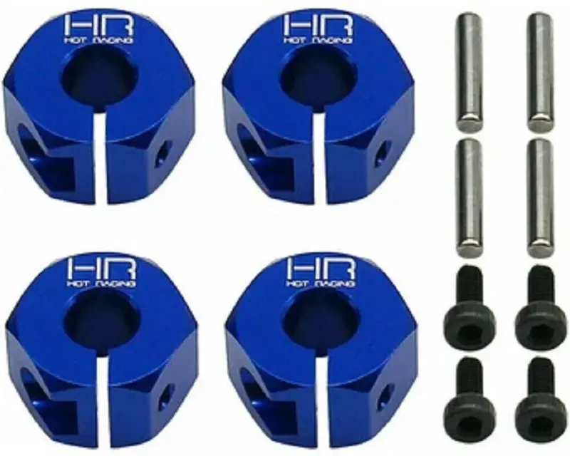 Hot Racing - Blue Aluminum 12Mm Wheel Hex, For Mini Maxx 1