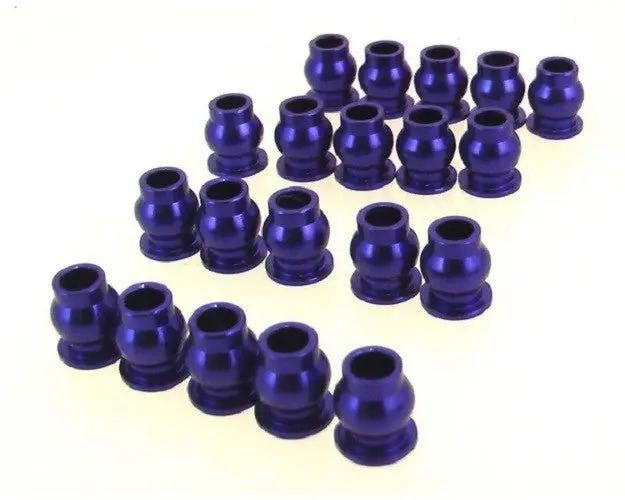 Hot Racing - Blue Aluminum Hollow Ball Set (20) For Axial Ax10, Scx10, Yeti, Scorpion 1
