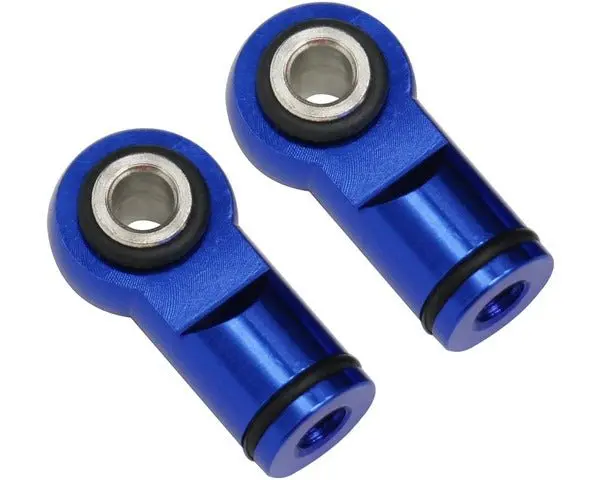 Hot Racing - Blue Ball Type Aluminum Shock Ends, For Traxxas Revo 1