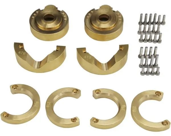 Hot Racing - Brass Steering Knuckles Portal Gear Cover, Super Heavy, For Trx4 1