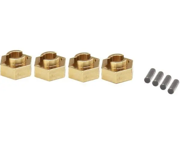 Hot Racing - Brass Stock Wheels Hub, 7Mm Hex, For Scx24 1