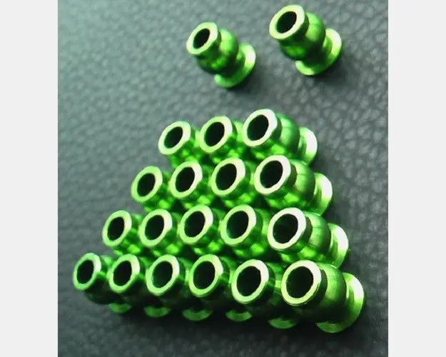 Hot Racing - Green Aluminum Hollow Ball Set (20) For Axial Ax10, Scx10, Yeti, Scorpion 1