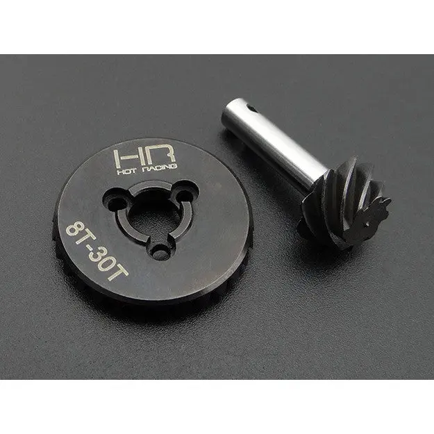 Hot Racing - Hd Steel Bevel Gear Set, 30T/8T 0.9 Module, 3.75 Ratio, For Axial Scx-10 Ii 1