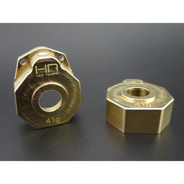 Hot Racing - Knuckle Portal Cover, Brass, Heavy Metal, For Trx4 1