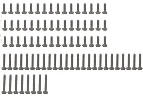 Hot Racing - M1.4 Stainless Steel Full Screw Set, (81Pcs) Scx24 1