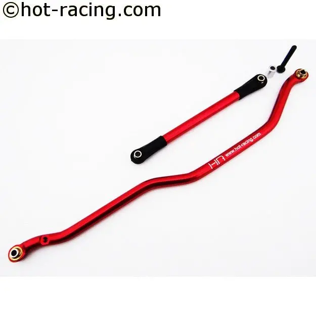 Hot Racing - Red Aluminum Fixed Link Steering Rod, Axial Wraith, Ridgecrest, Deadbolt 1