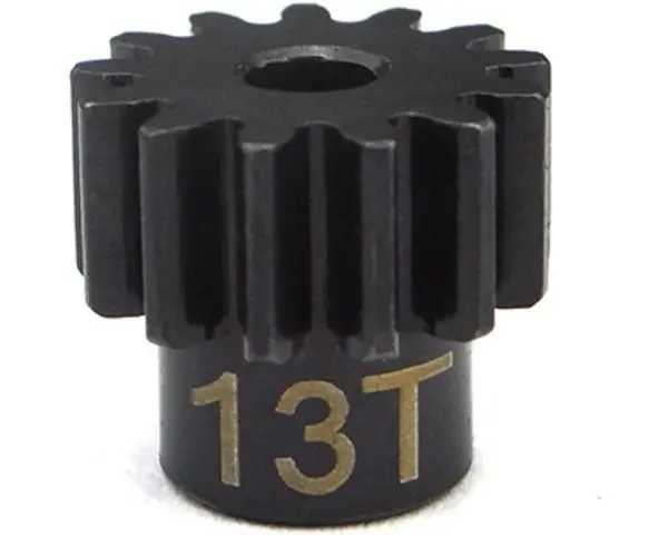 Hot Racing - Short Black Steel Pinion Gear, 32 Pitch, 13 Tooth, Brushless 1