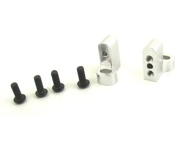 Hot Racing - Silver Aluminum Dig Servo Mounts, For Losi 1/10 Comp Crawler 1