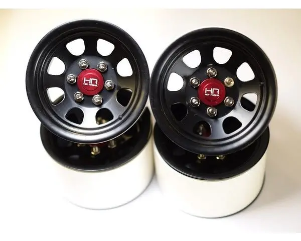 Hot Racing - Steel 2.2 Beadlock 6-Lug Wagon Wheels For Vehicles With 12Mm Wheel Hexes (Black) 1