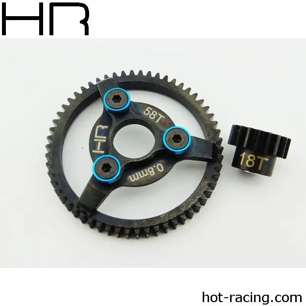 Hot Racing - Steel Pinion & Spur Gear Kit, 18/58 Tooth 32 Pitch (0.8Mod) 1